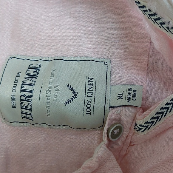 Heritage Report Collection linen shirt Size XL - Picture 4 of 6